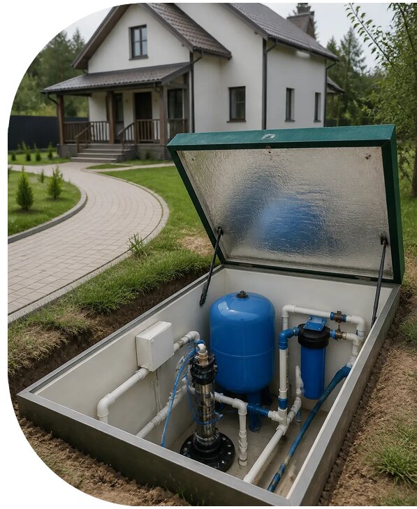 Автономное водоснабжение дома в Анжере-Судженске от 153855 р. | АПаруса-Нжр